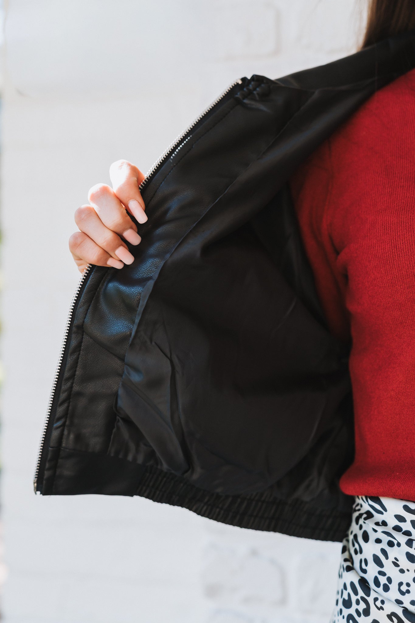 Pleather Jacket Black | One Size / 30-36