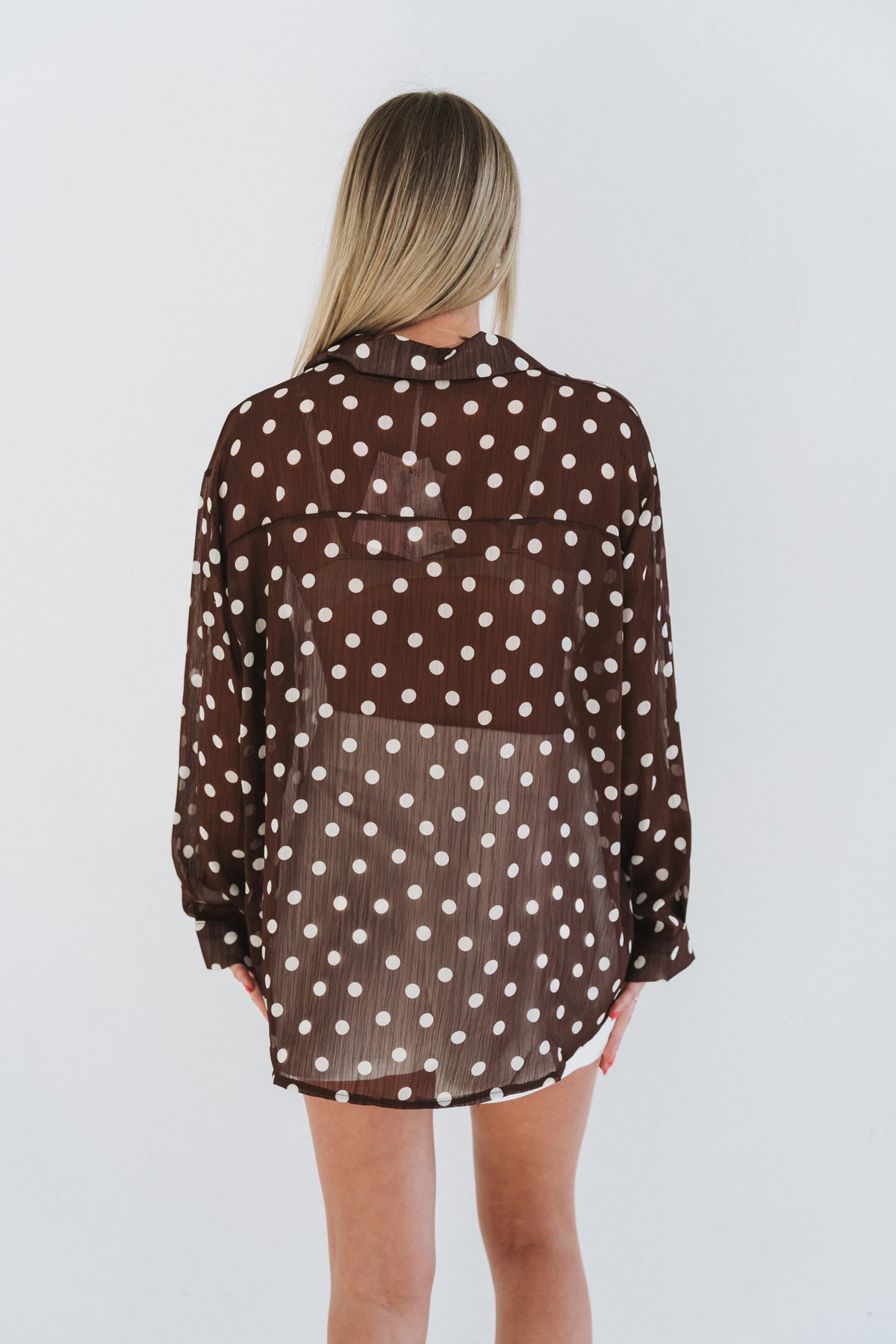 Chocolat Polka Blouse | One Size / Fits 32-36