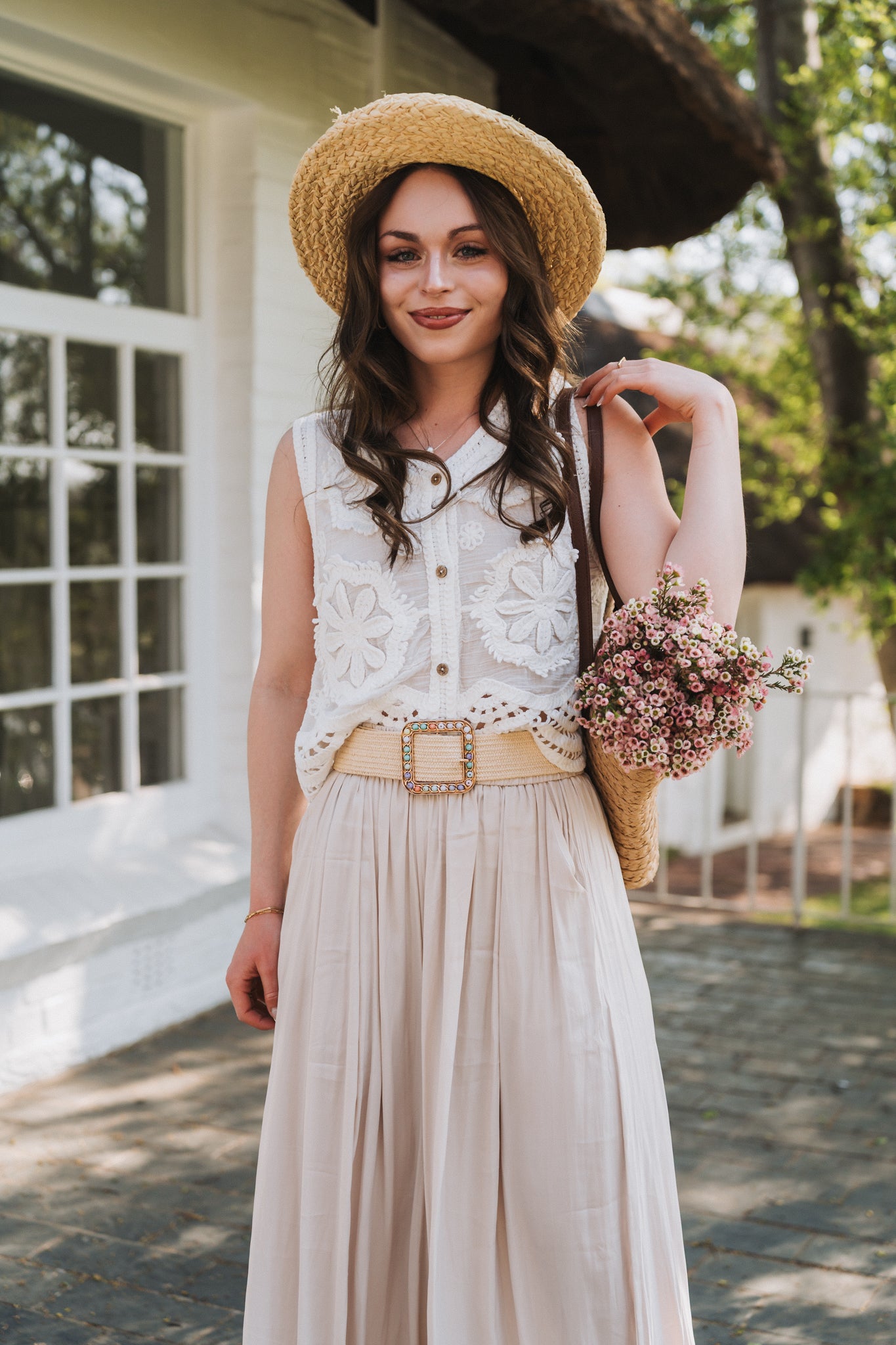 Boho Waistcoat White | One Size / Fits 30-34
