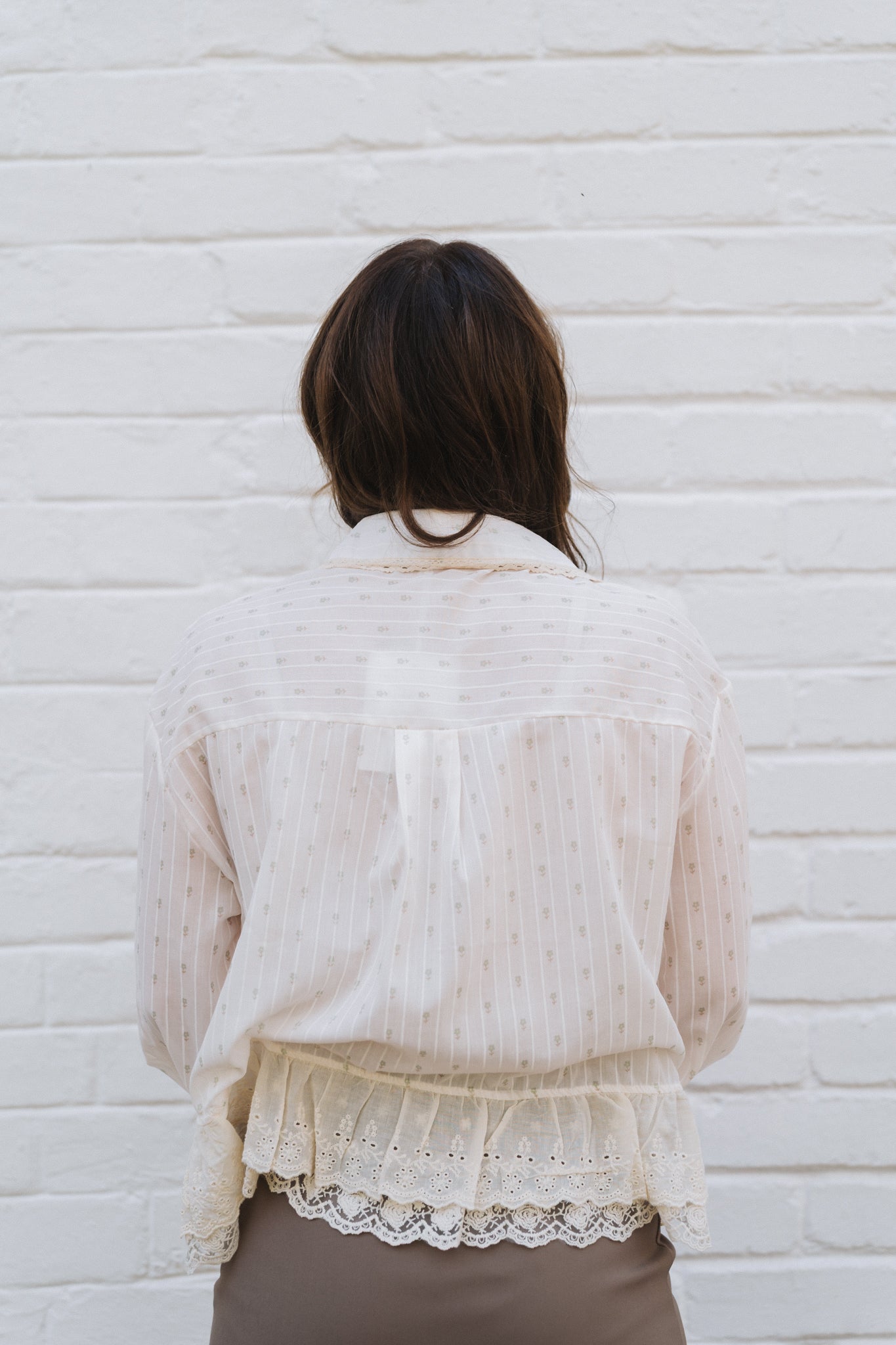 Ditsy Blouse Sage | One Size / Fits 32-36
