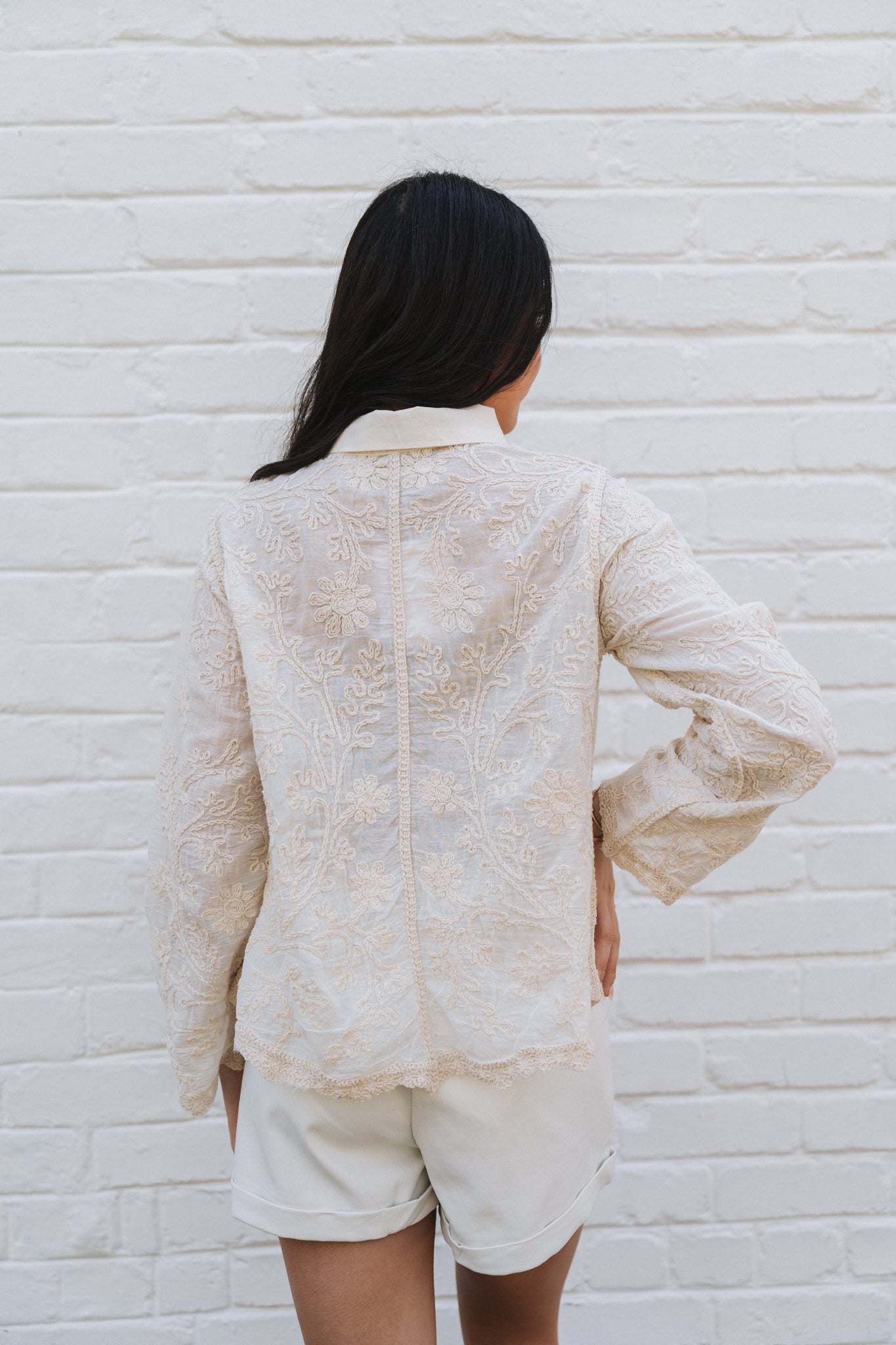 Ava Blouse Cream | One Size / Fits 32-36