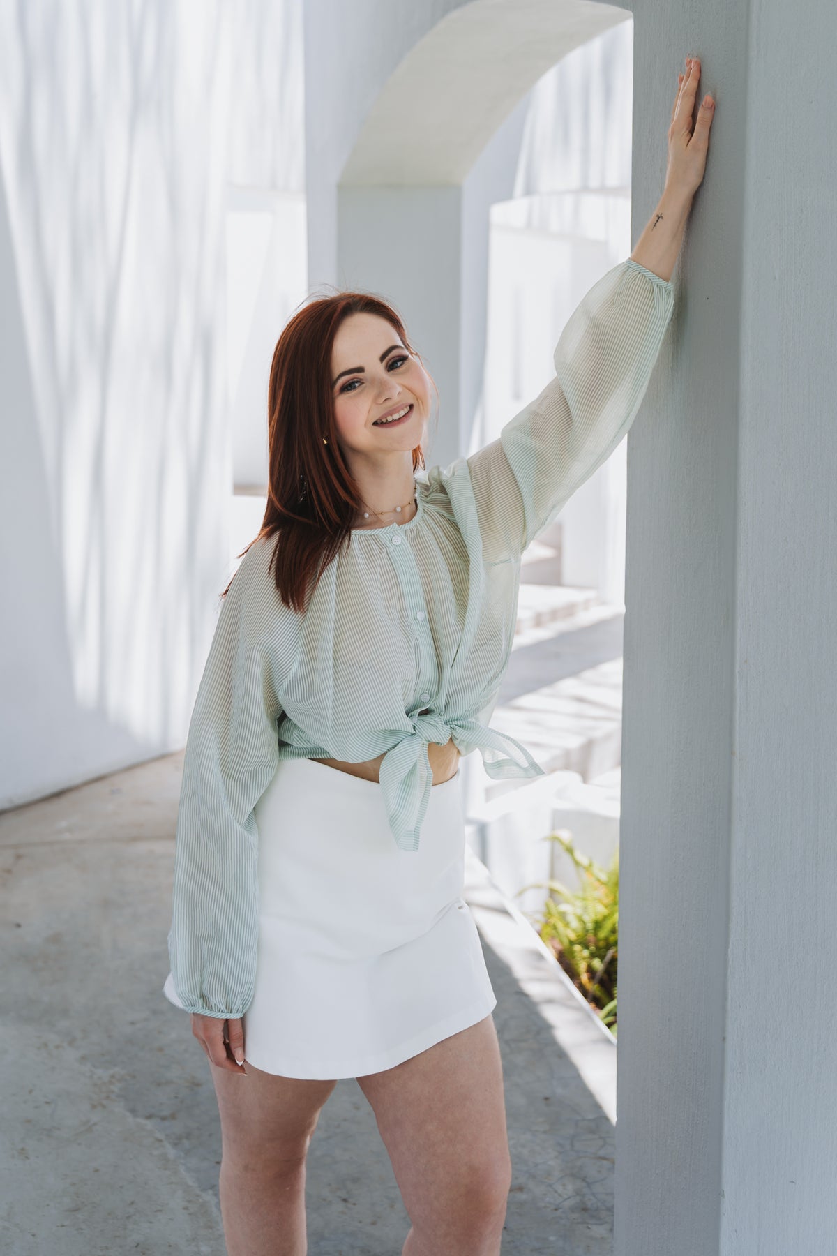 Mykonos Blouse Mint | One Size / Fits 32-36