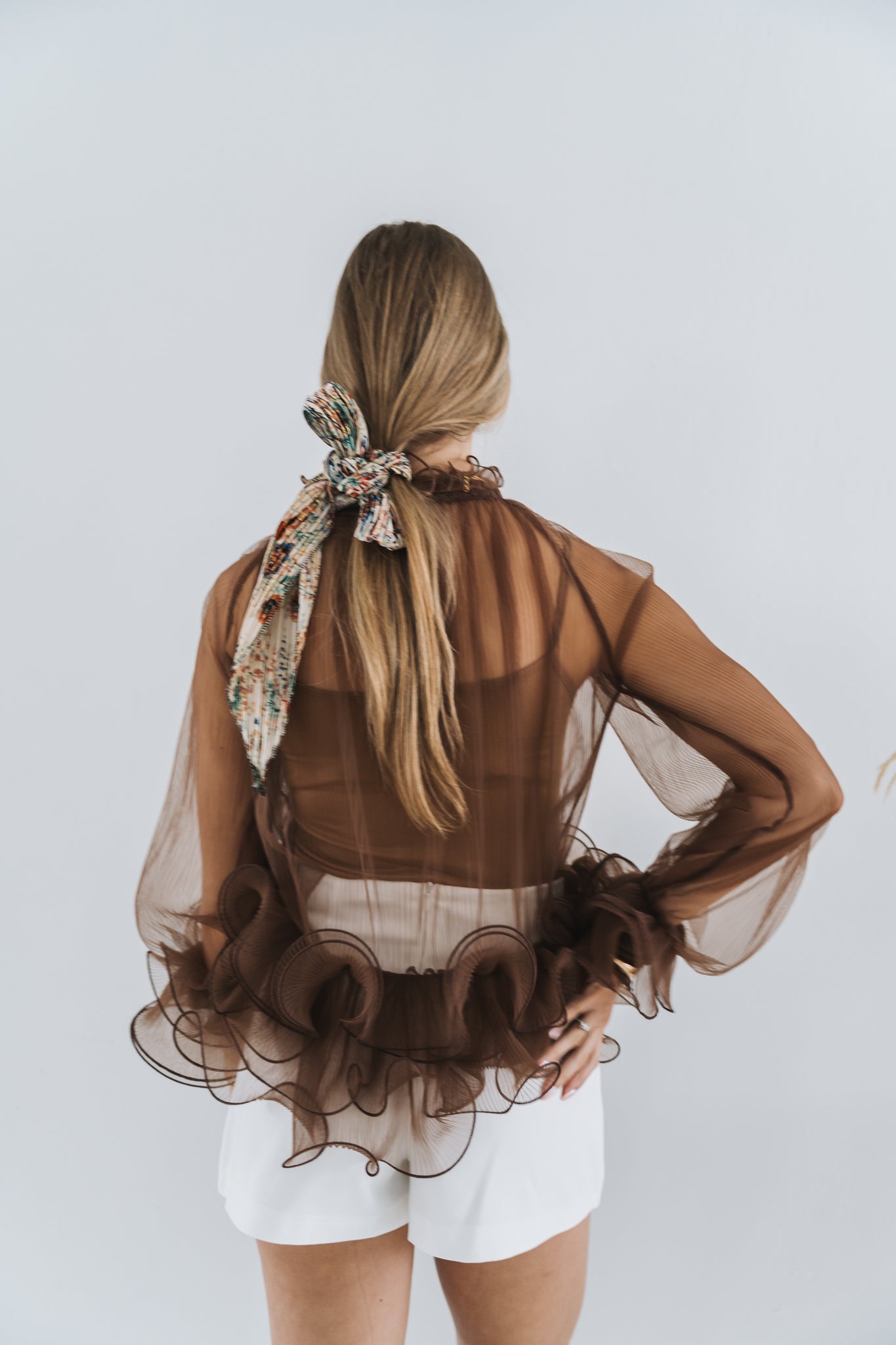 Sabrina Mesh Top Brown | One Size / Fits 30-34