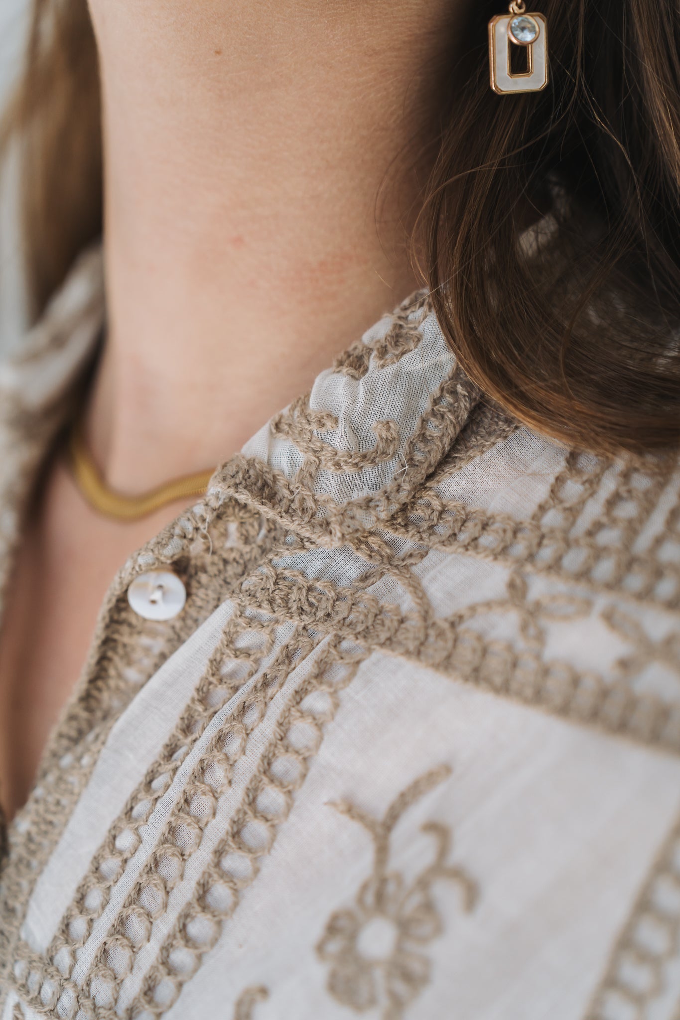 Embroidered Blouse Stone