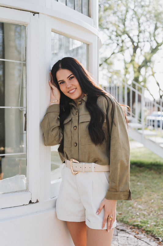 Tay Velvet Jacket Olive | One Size / Fits 30-34