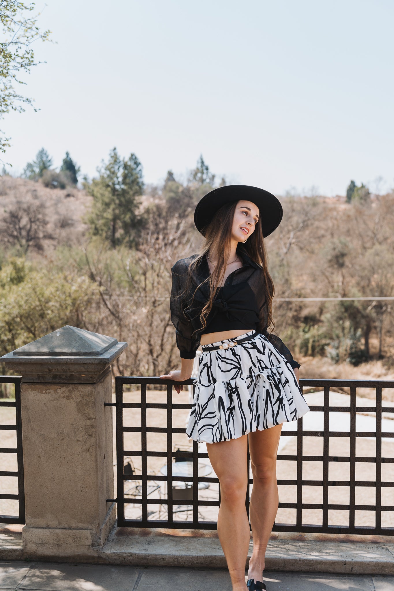 Peplum Skirt White