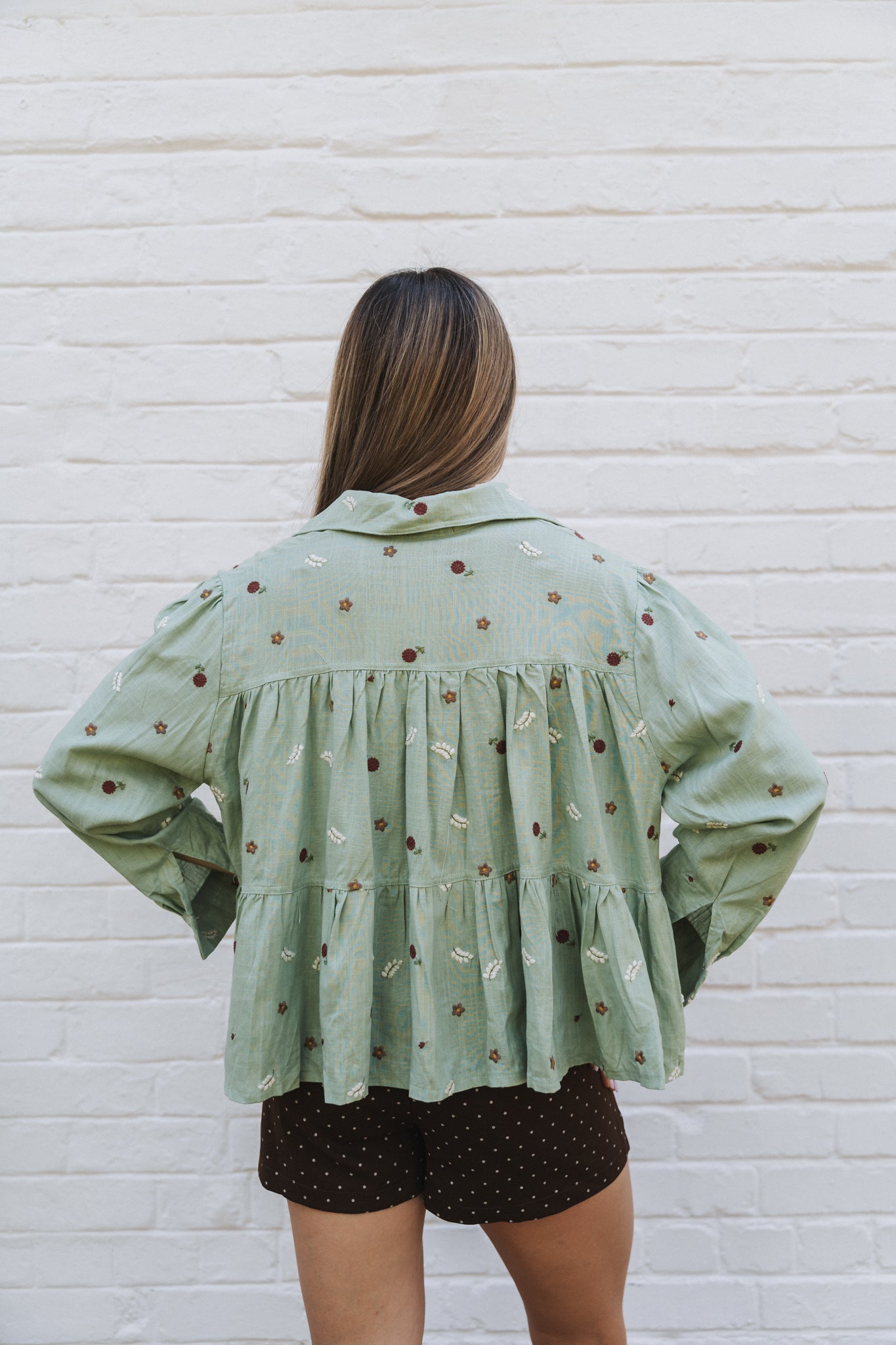 Lino Set Blouse Mint | One Size / Fits 32-36