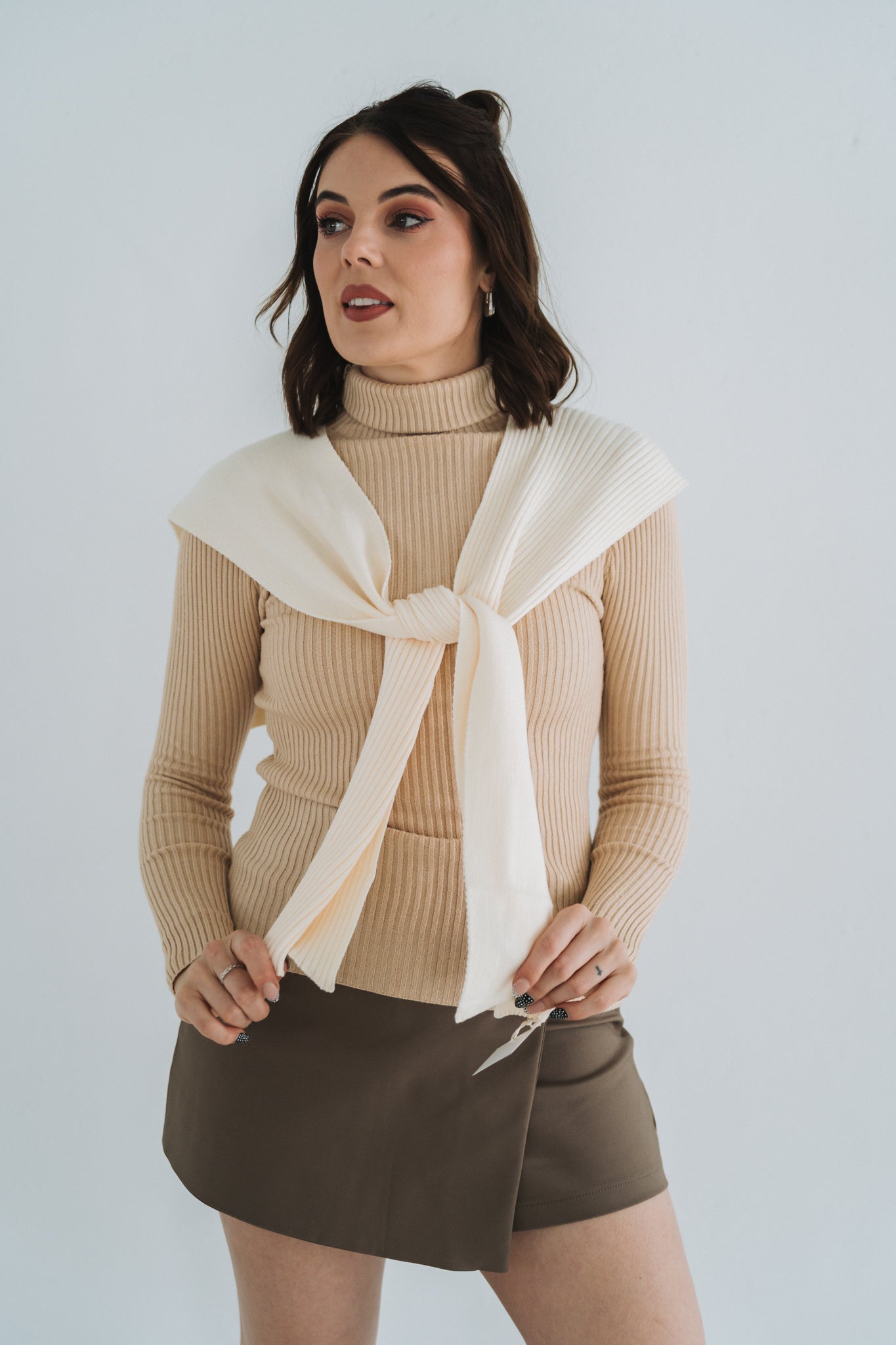 Ribbed Polo Cream