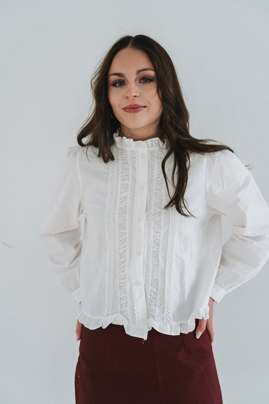 Demi Blouse White | One Size / Fits 30-34