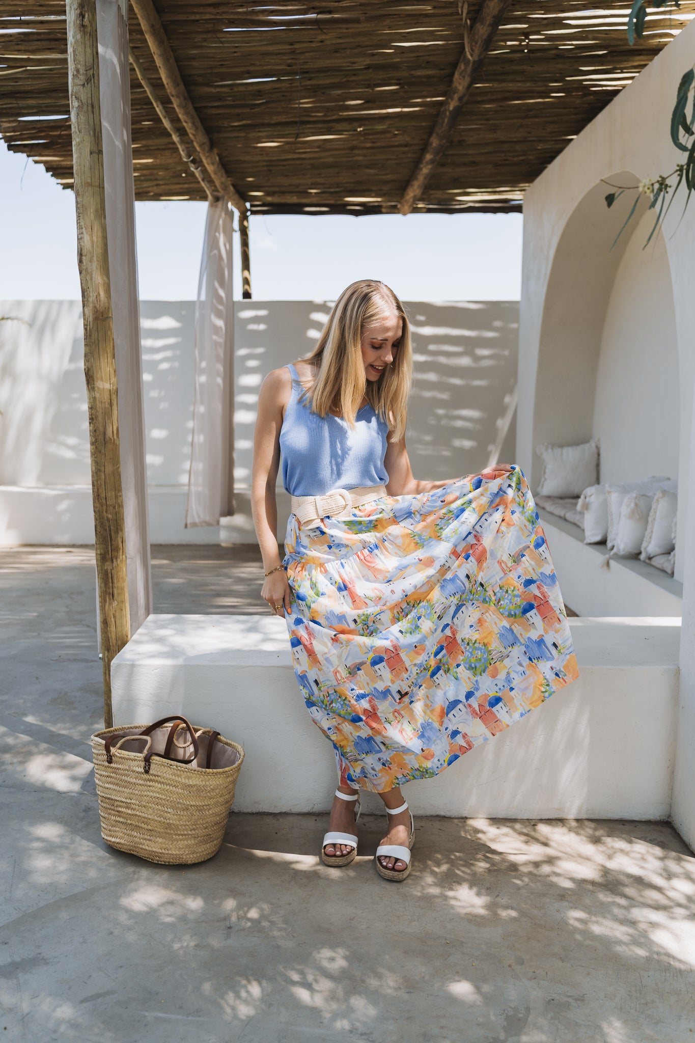 Santorini Skirt Blue