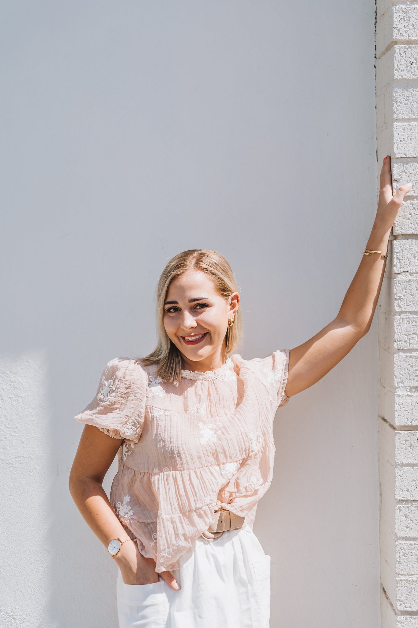 Flora Crochet Top Dusty Pink