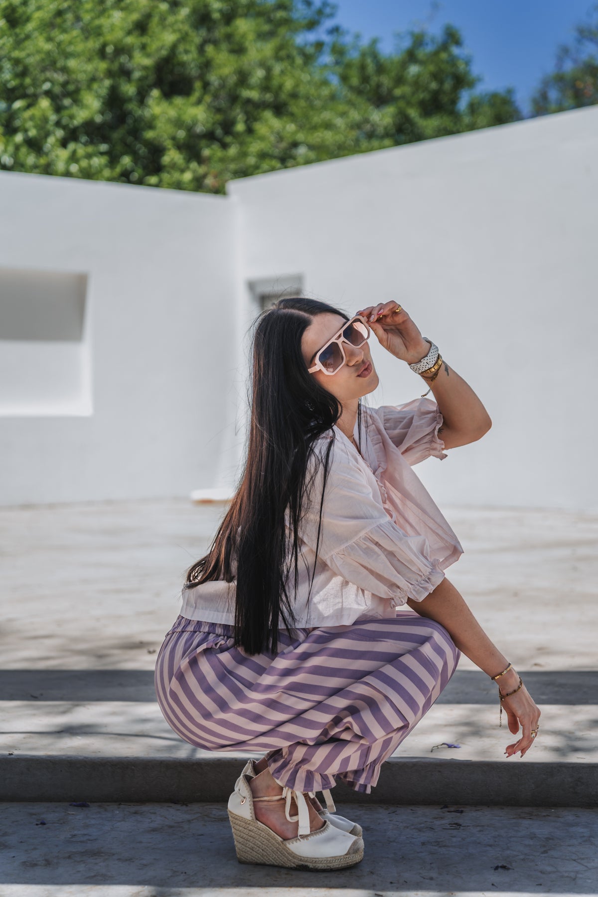 Stripey Sweats Purple | One Size / Fits 32-38