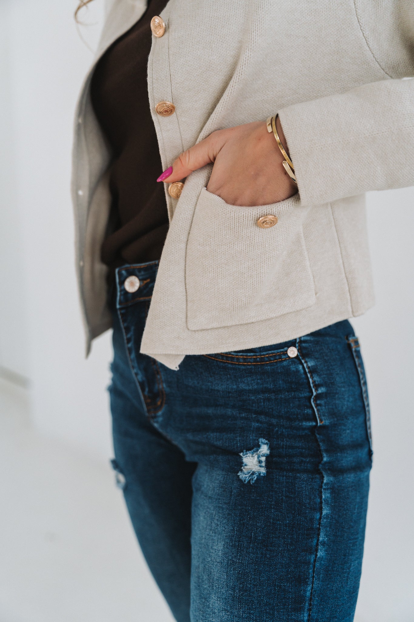 Pastel Cardigan Stone | One Size / 30-32