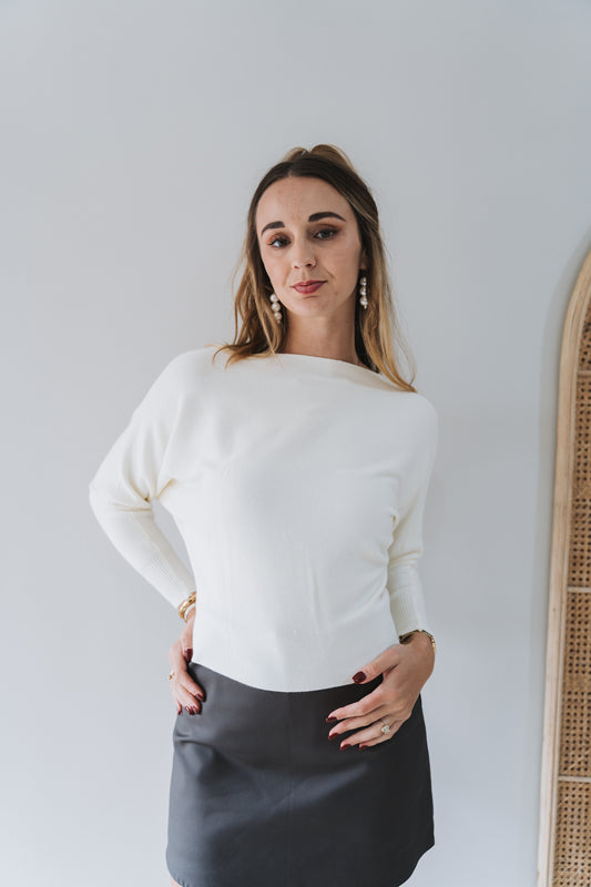 Boatneck Knit Cream