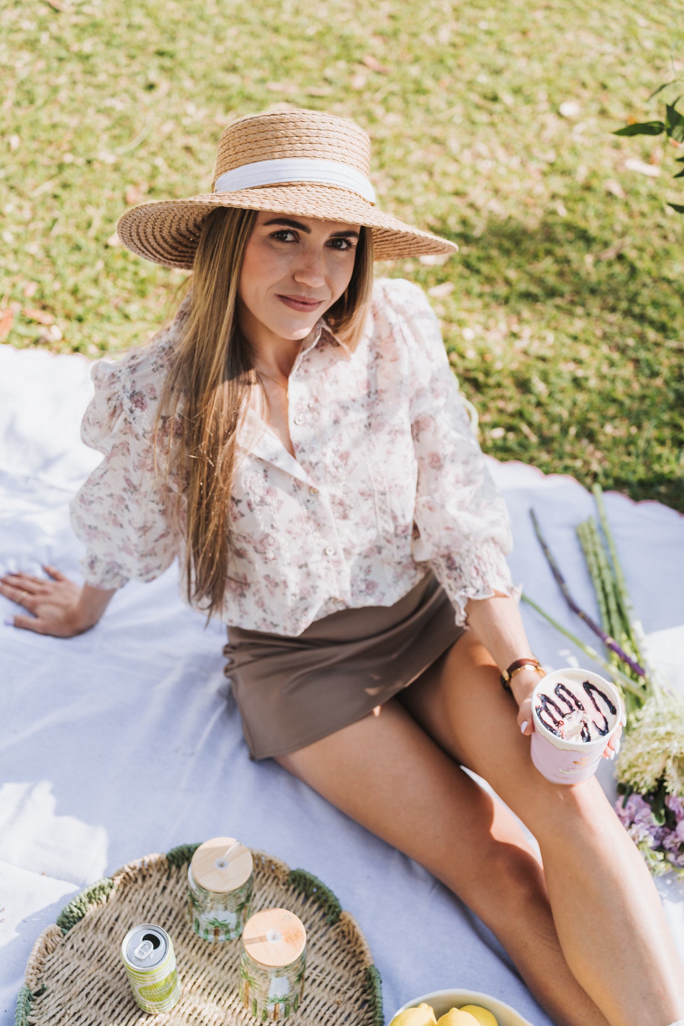 Bouquet Blouse Lilac | One Size / Fits 32-36
