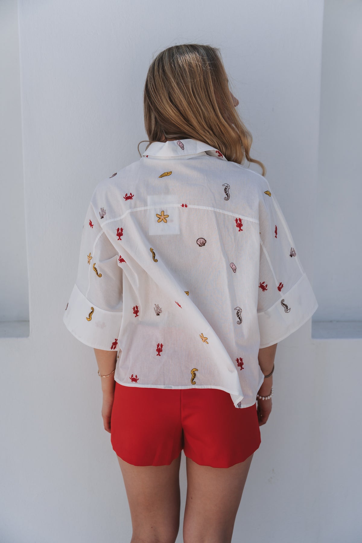 Lobster Blouse White | One Size / Fits 32-36