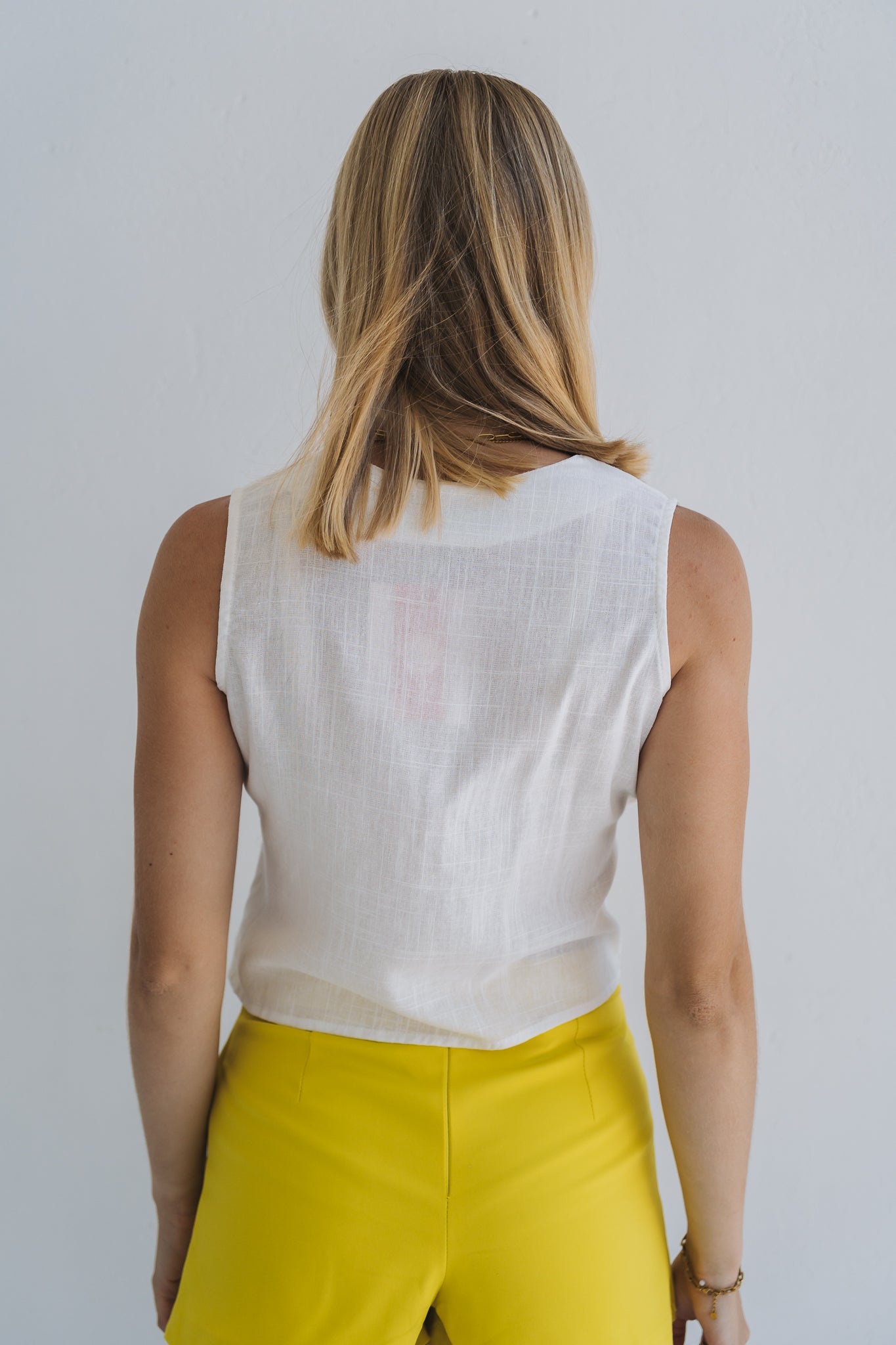 Lola Linen Top White