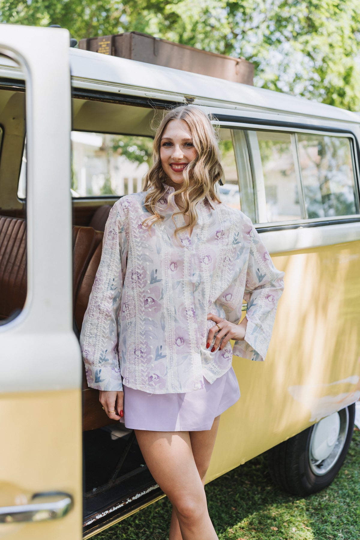Adene Blouse Lilac| One Size/ Fits 32-36