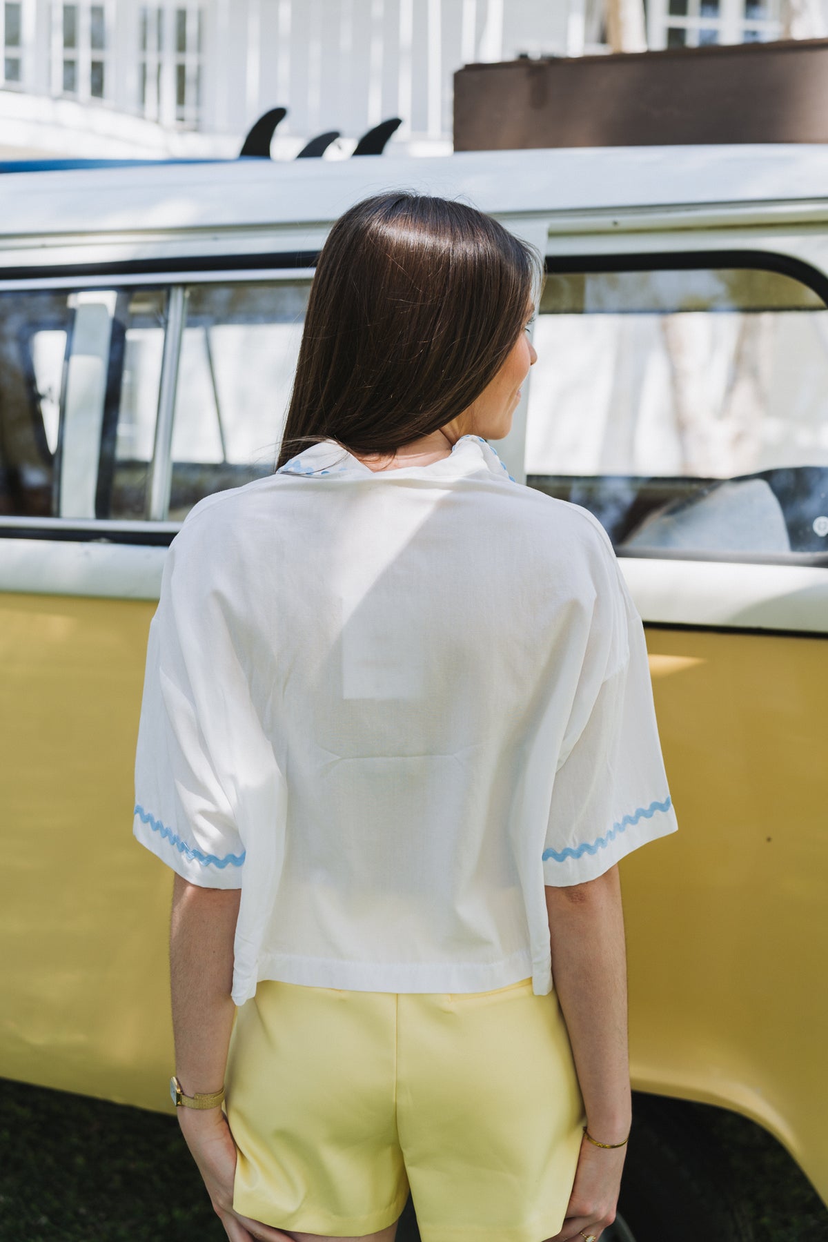 Squiggle Blouse White| One Size/ Fits 30-34