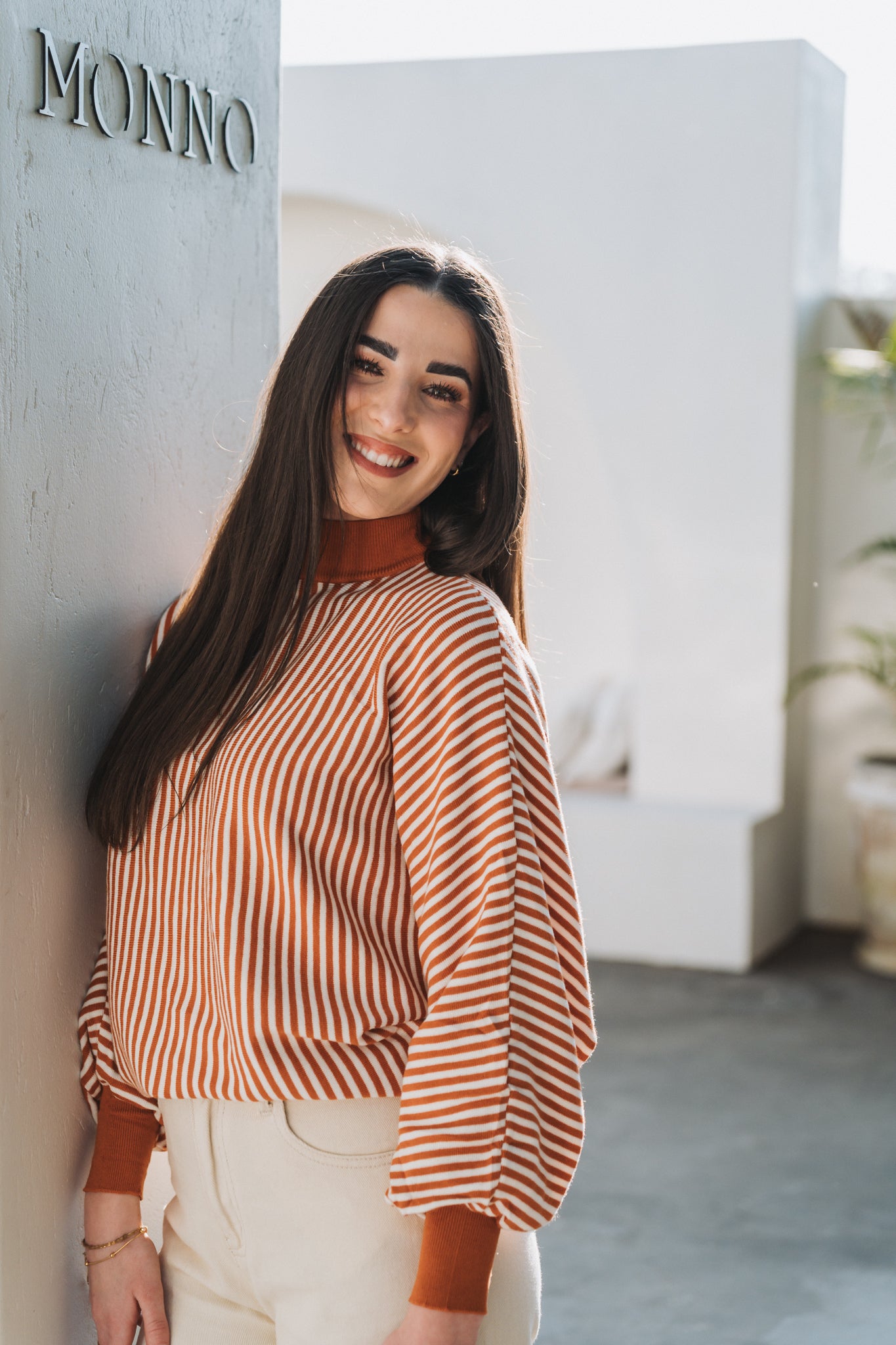 Stripey Knit Rust | One Size / Fits 30-36