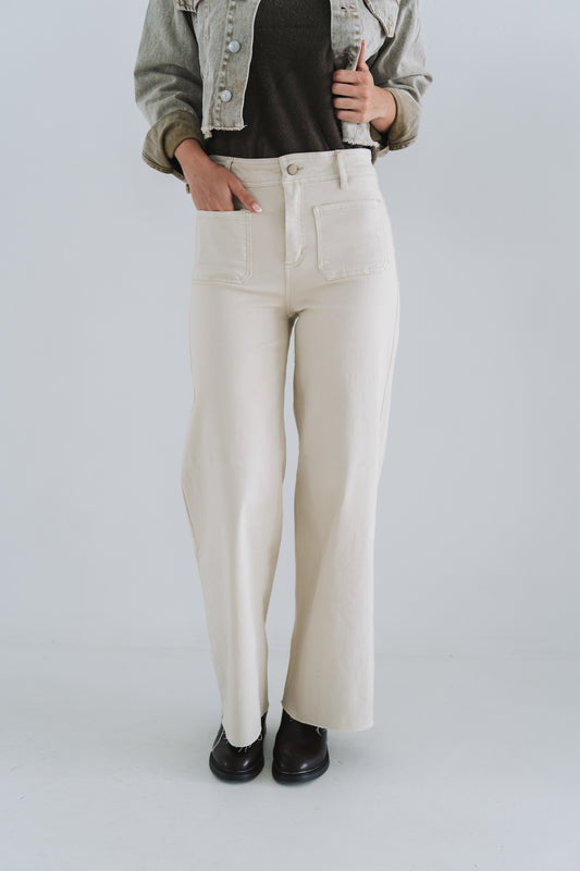 Sarah Denim Cream | Available in Sizes 30-36