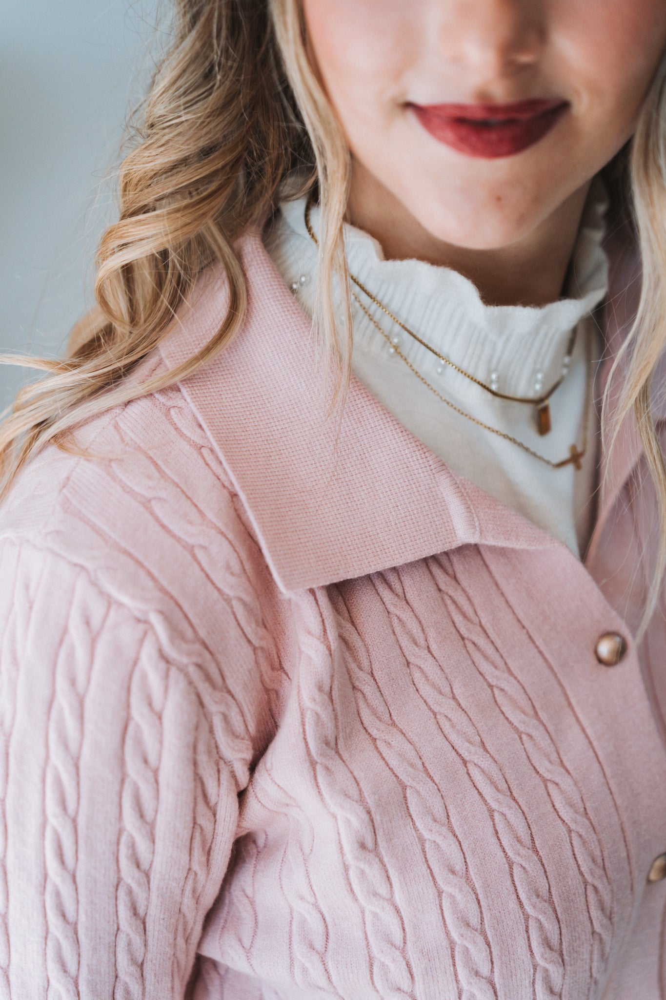Cable Knit Pink