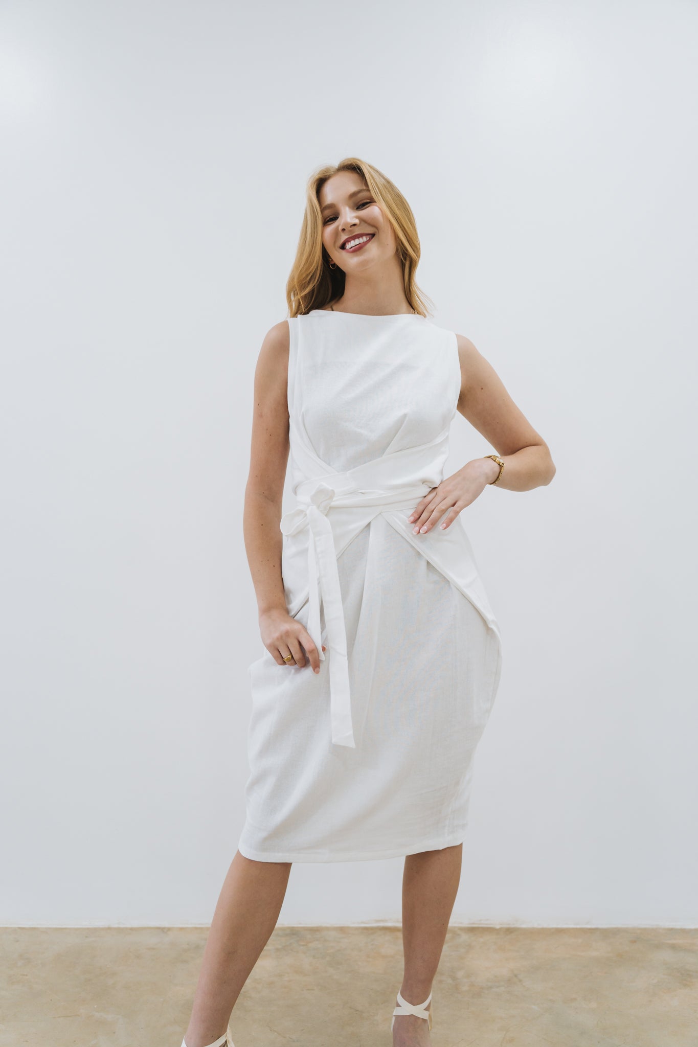 Beatrice Dress White