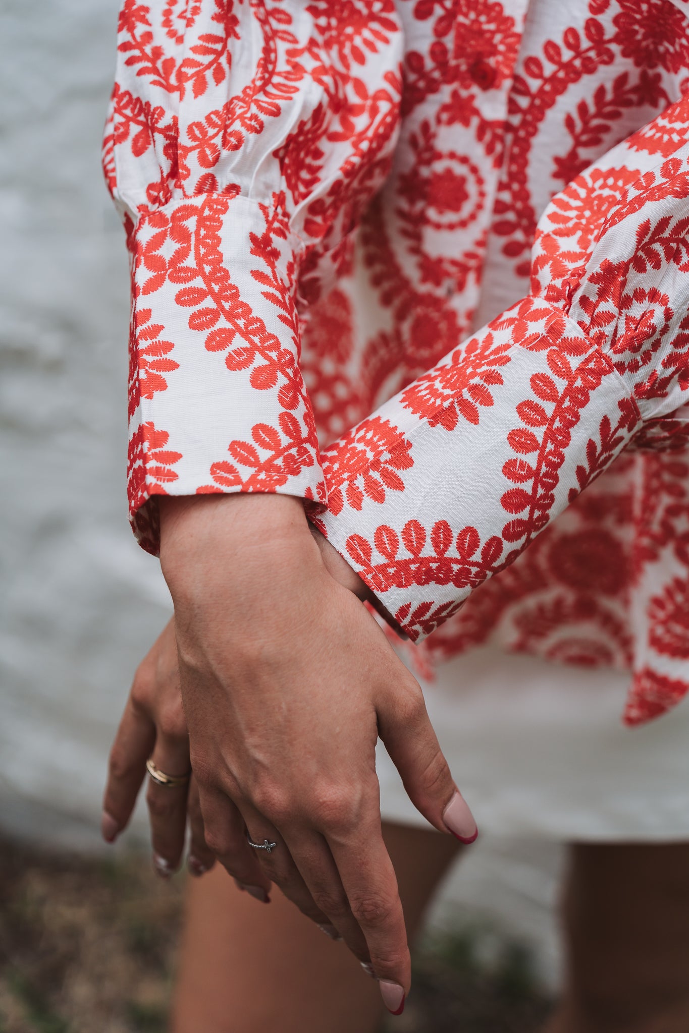 Greek Blouse Red