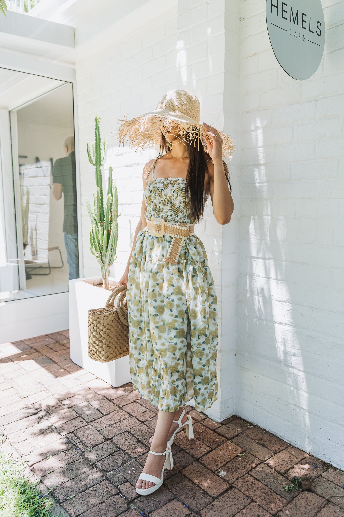 Boho Floral Dress Green