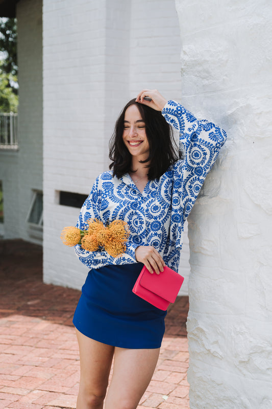 Greek Blouse Blue