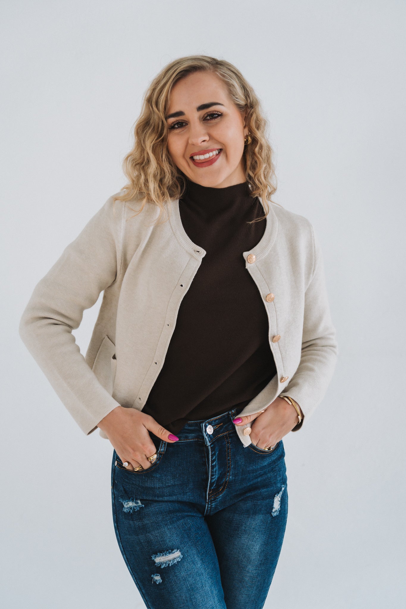 Pastel Cardigan Stone | One Size / 30-32