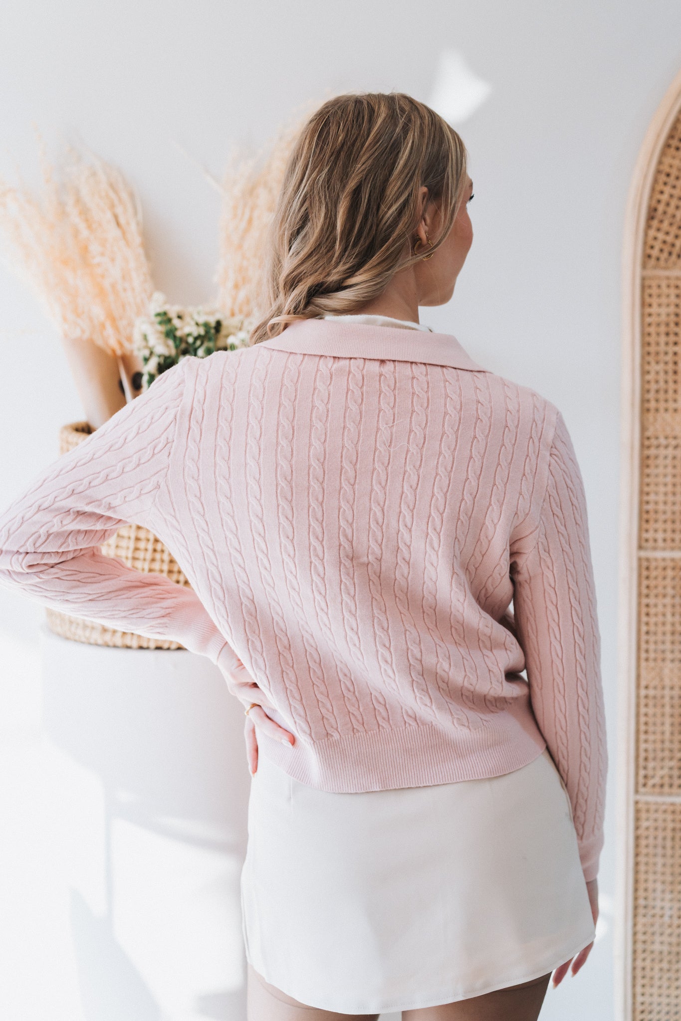 Cable Knit Pink