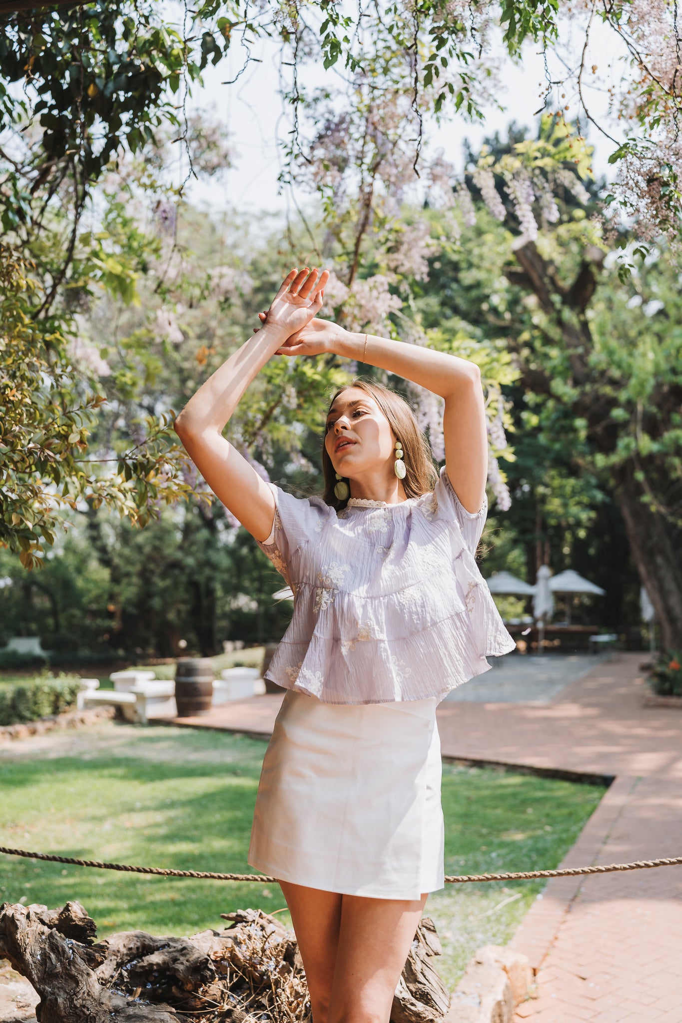 Flora Crochet Top Lilac