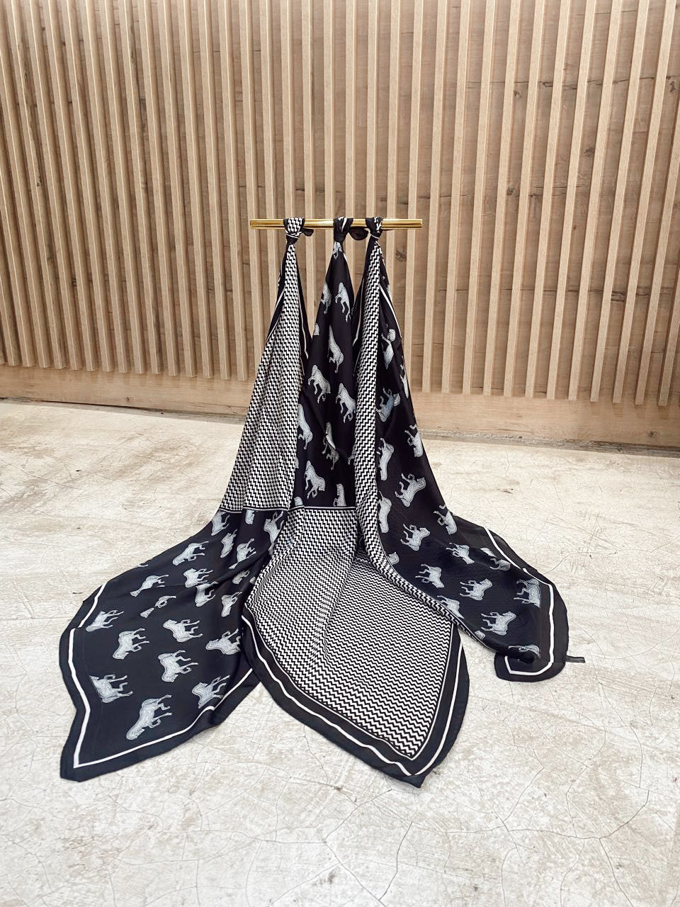 Silk Scarf B&W