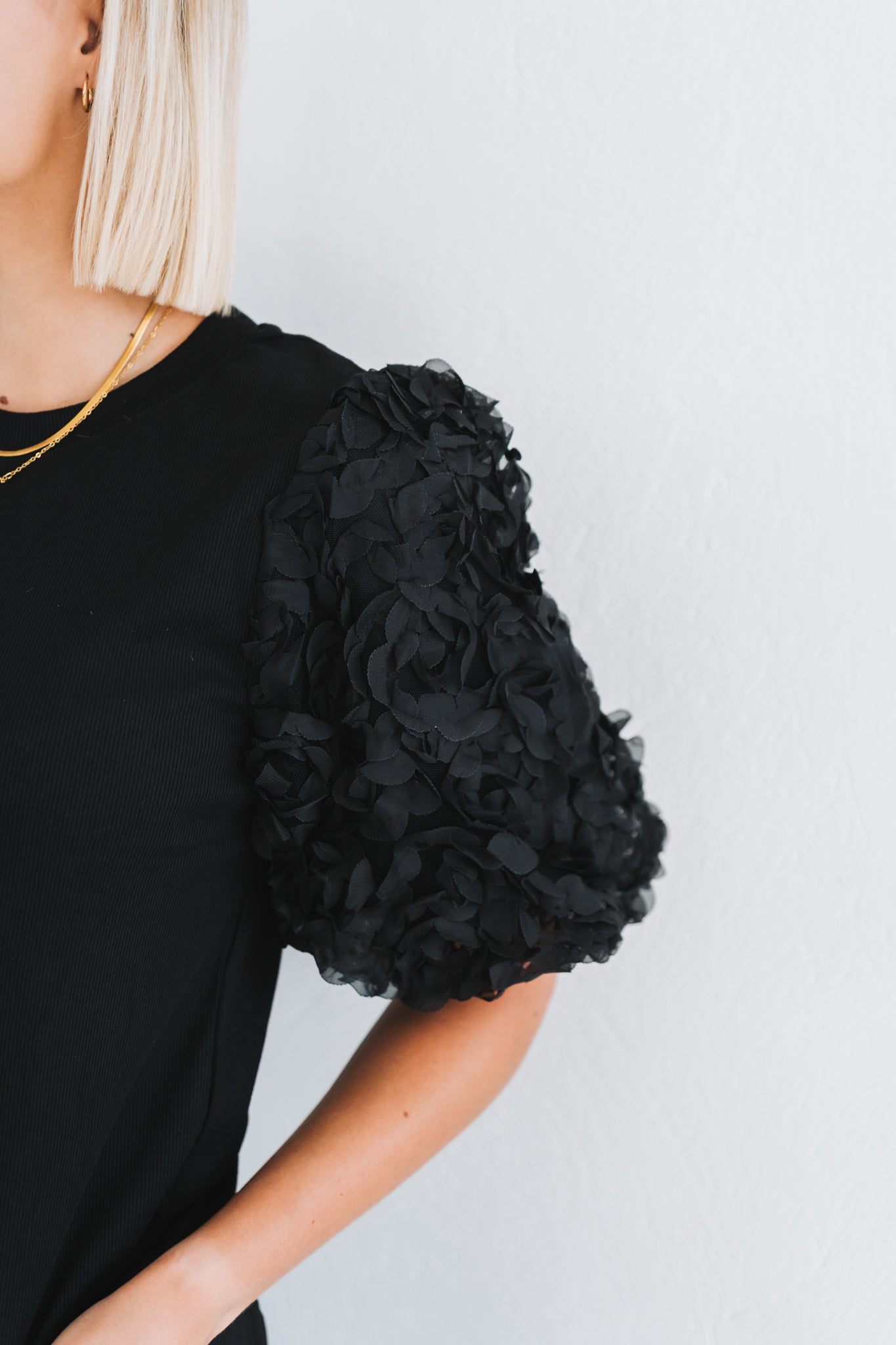 Black Puff Tee