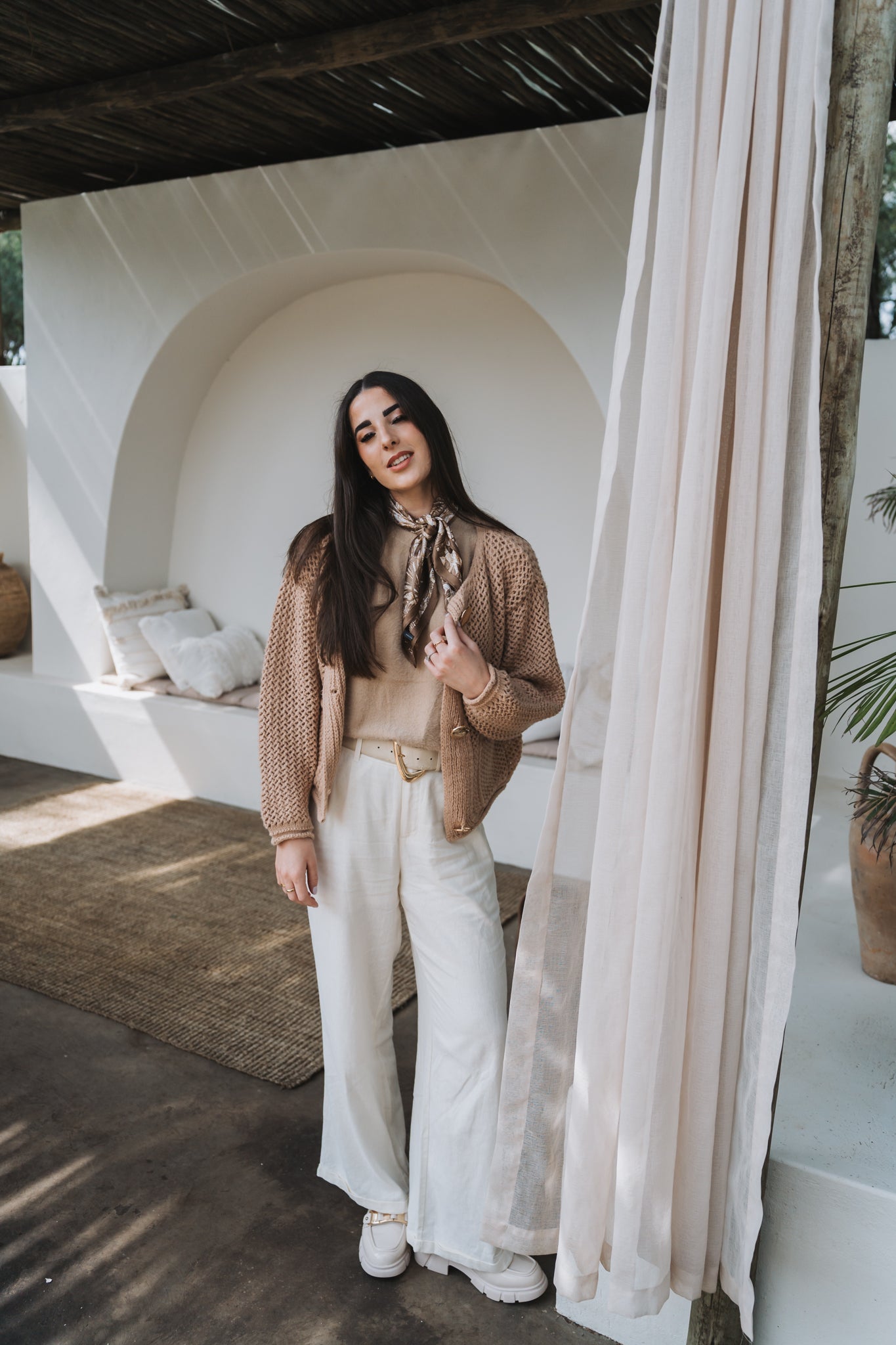 Beige Linen Trouser | Available in Size 30-36