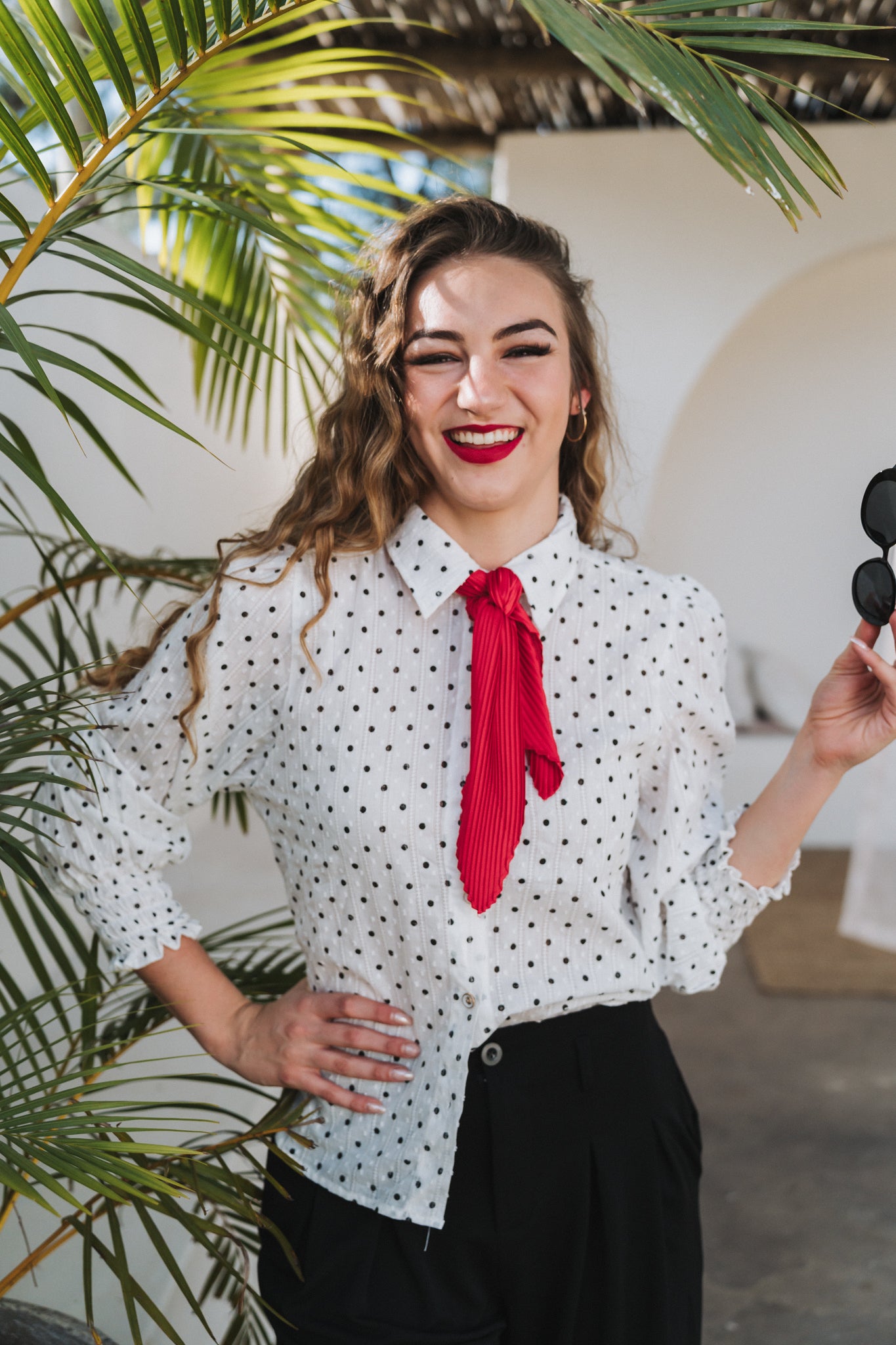 Minnie Polka Blouse | One Size / Fits 30-34