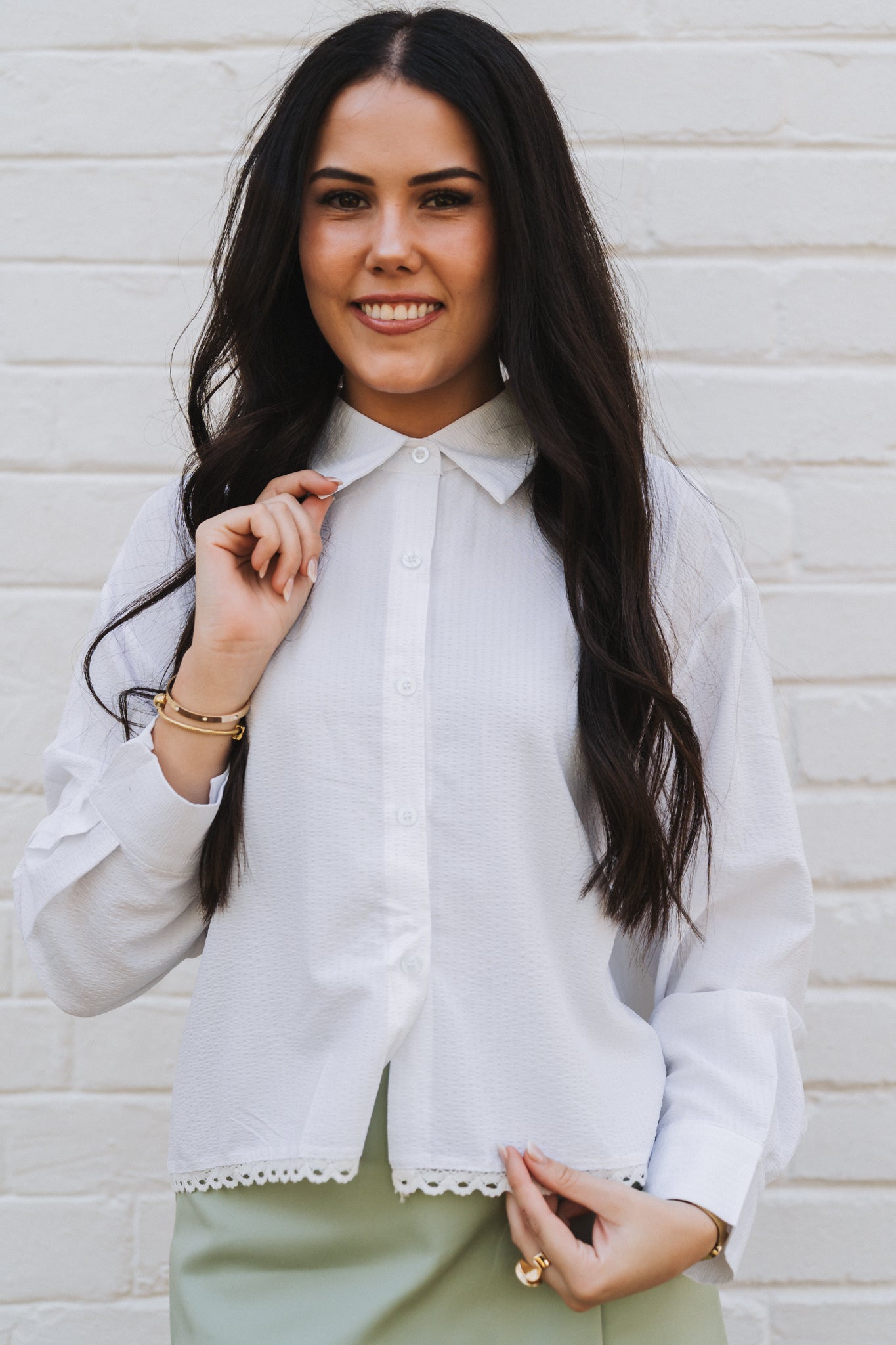 Britney Blouse White | One Size / Fits 30-34