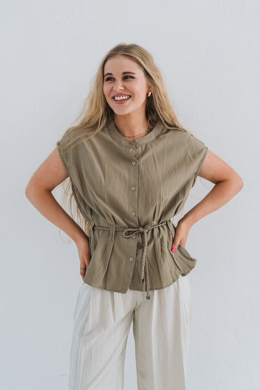 Braided Top Olive