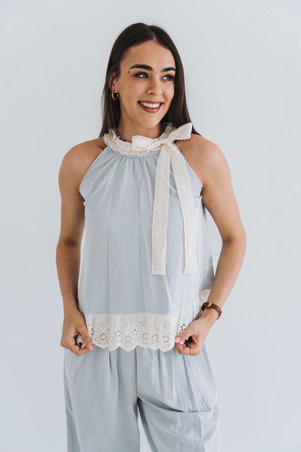 Lacey Set Top Blue | One Size / Fits 30-34