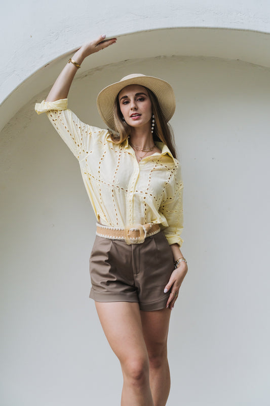 Anglaise Blouse Yellow