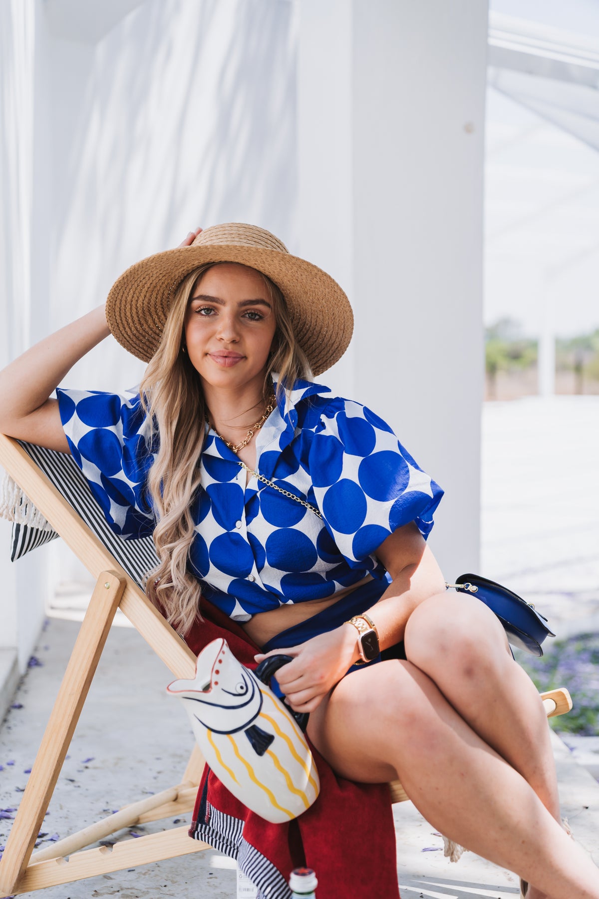 Statement Blouse Blue | One Size / Fits 30-34