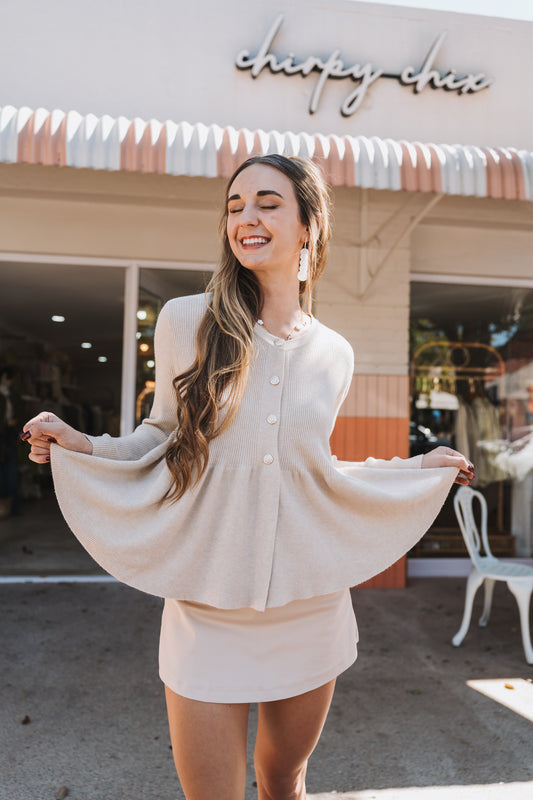 Frill Cardi Stone