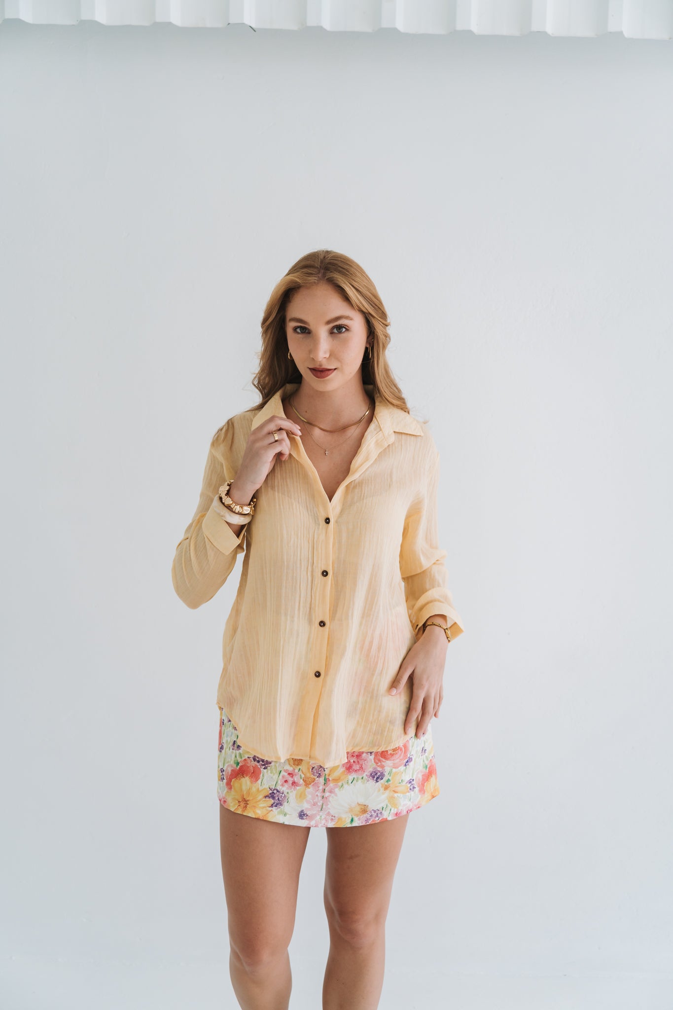 Beach Blouse Yellow | One Size / Fits 30-36