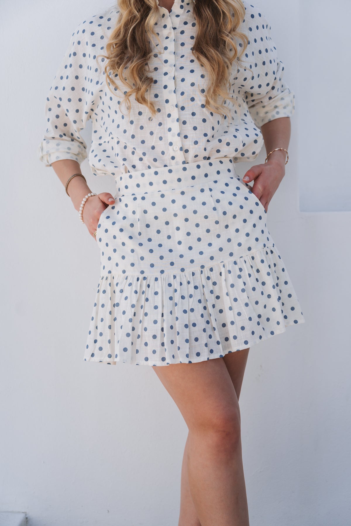 Polka Skirt Blue