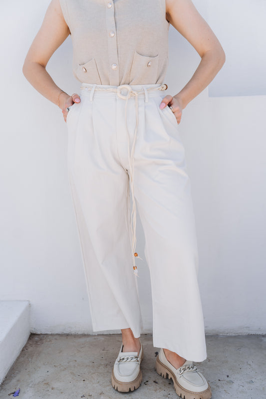 Bali Trouser Cream | One Size / Fits 30-34