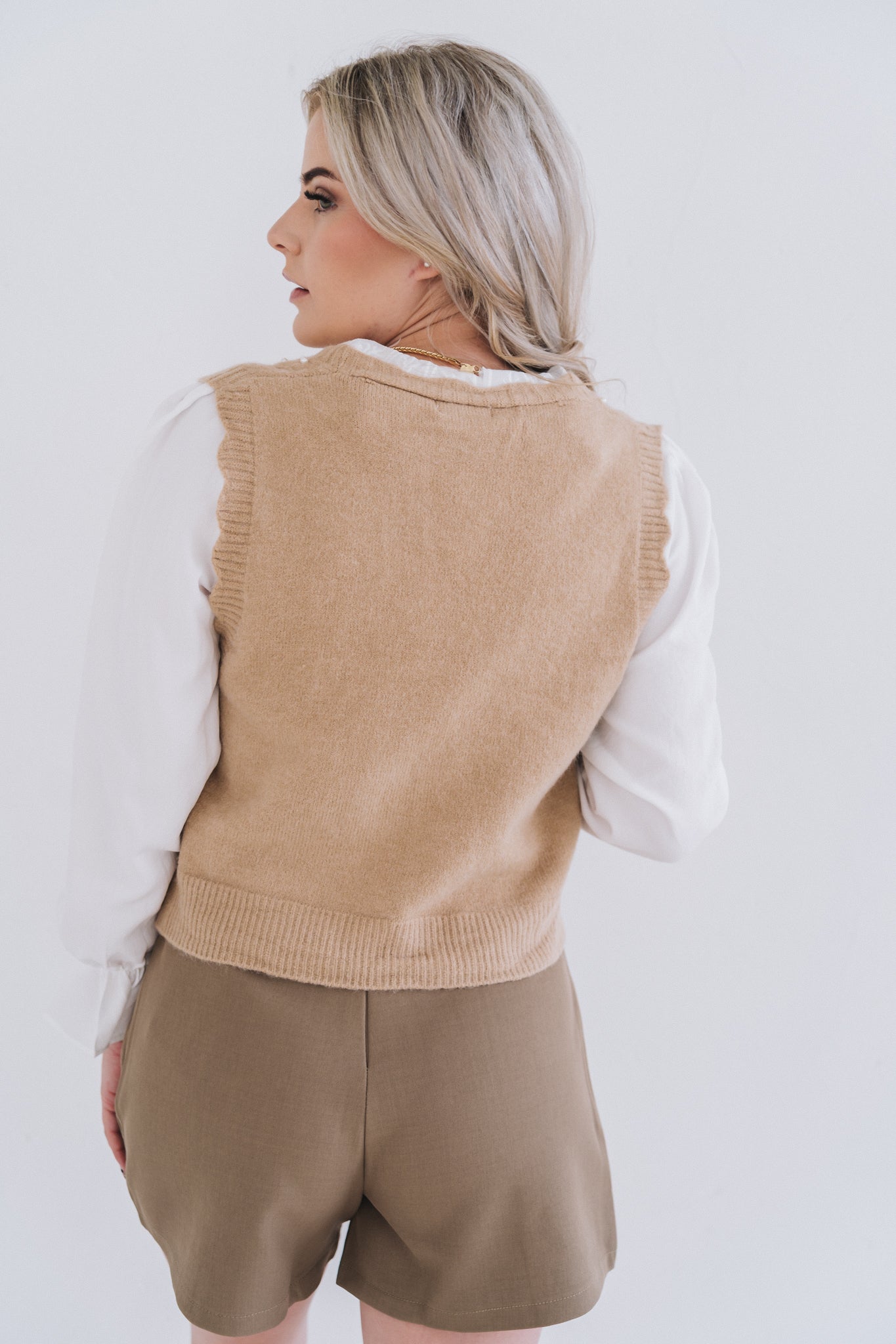 Pearl Waistcoat Khaki | One Size / Fits 30-34