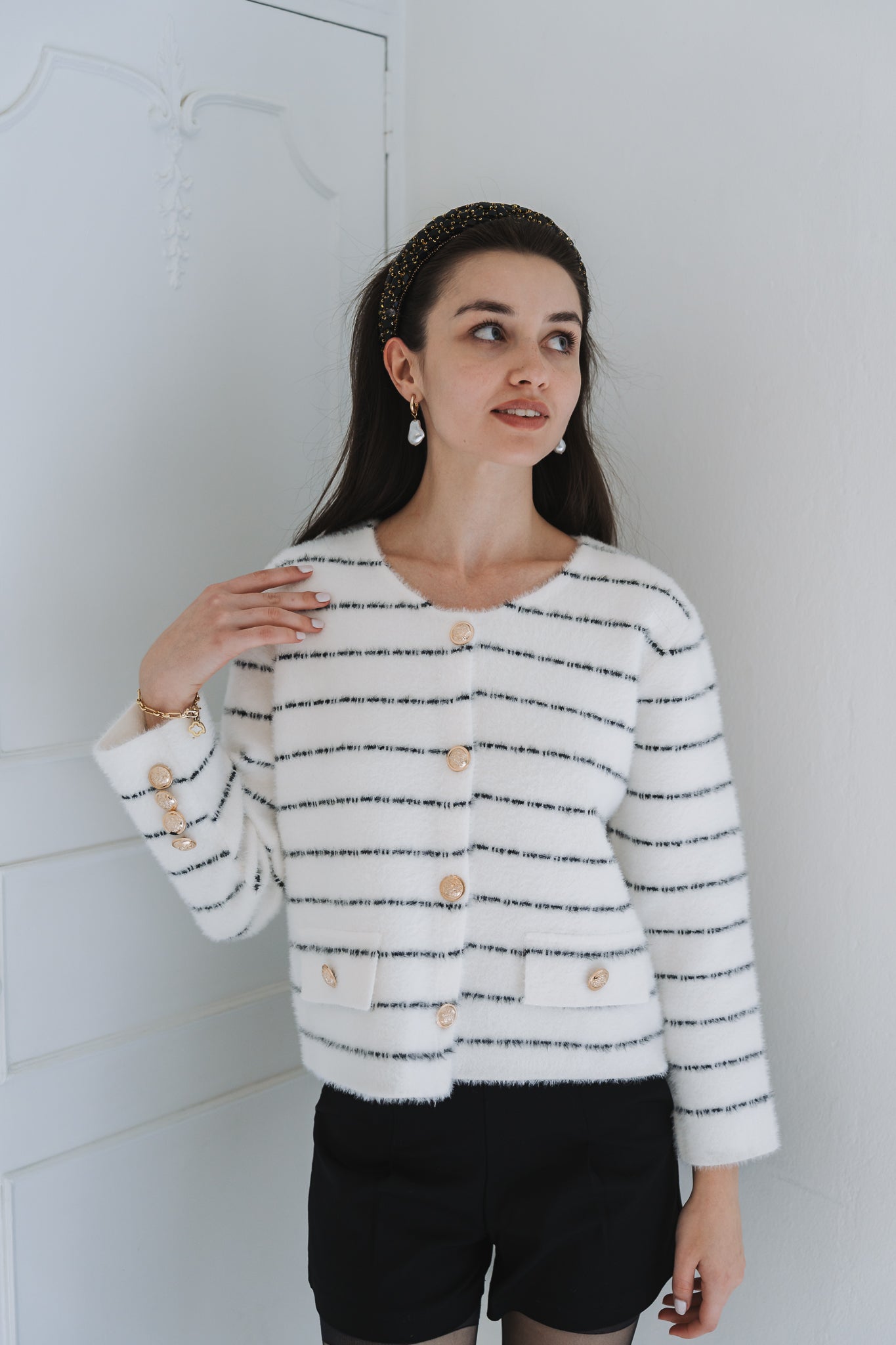 Demi Cardigan White