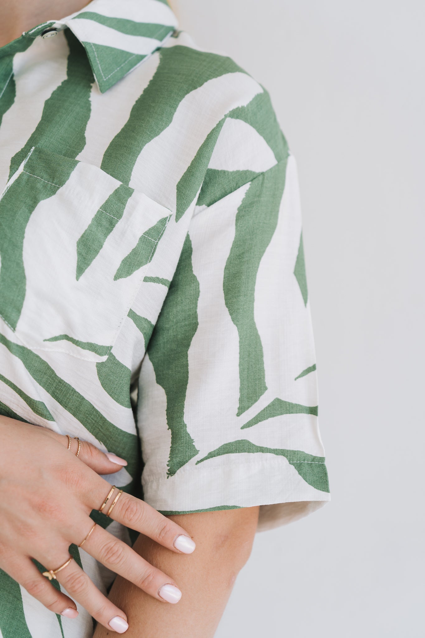 Palm Blouse Green