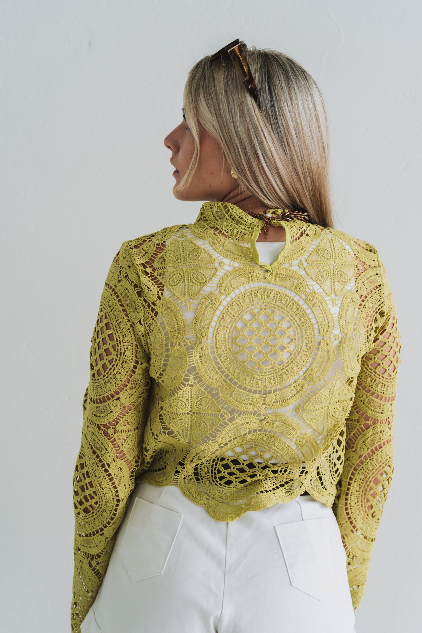 Olive Lace Top